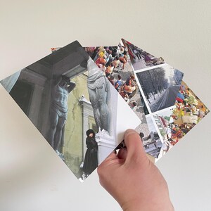 10 enveloppes de voyage et de street art – Recyclées et fabriquées à la main à partir de livres de photographie – Papeterie écologique (lot de 10)