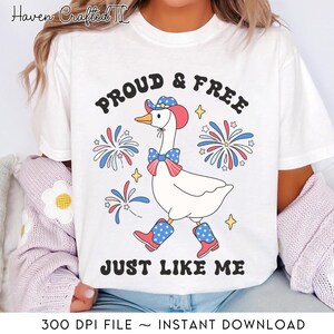 USA Patriotic American Flag Digital Png, 4th of July Goose Png, Red White And Goose Png, Patriotic Goose Png, Retro 4th July Digital Png