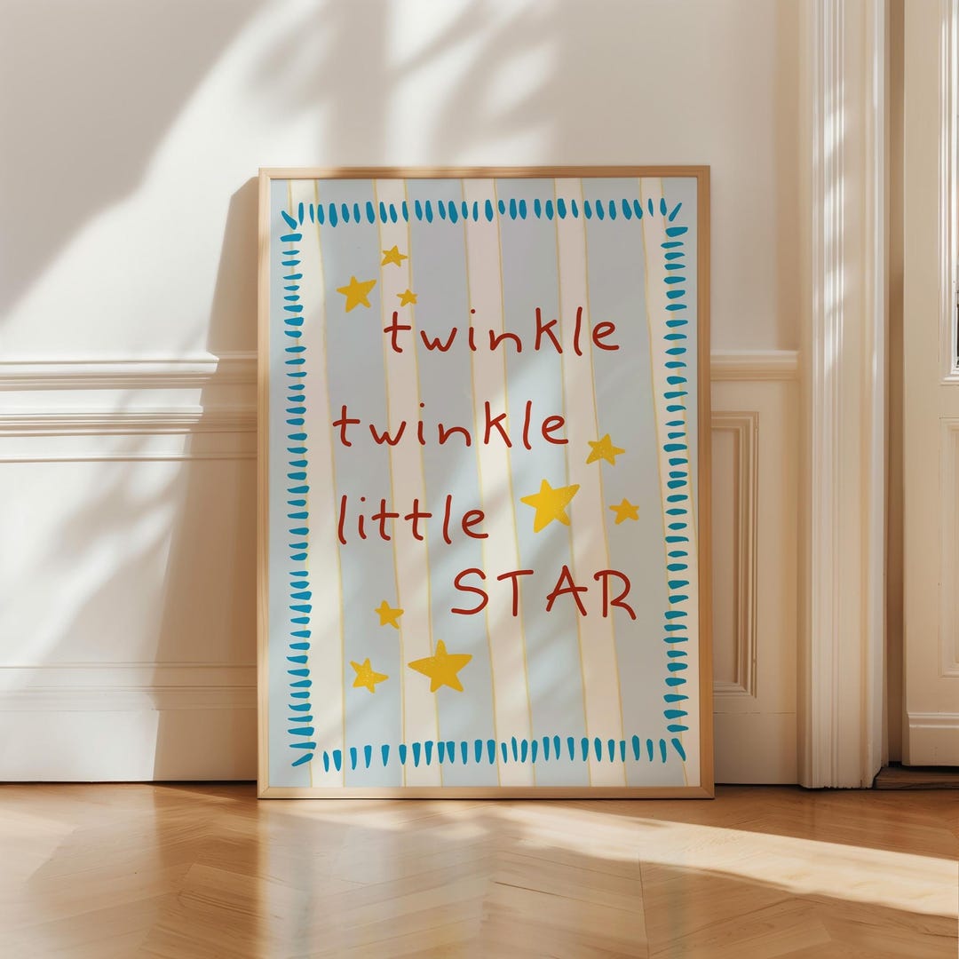 Twinkle Little Star Nursery Print, Whimsical Baby Room Wall Art - Etsy