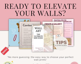Guía de decoración de paredes: selección de láminas y consejos para crear una pared de galería (descarga digital)