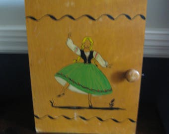 Vintage Wood Sewing Cabinet / Sewing Organization / Notions