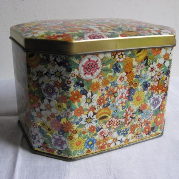 Floral Chintz Tin Hinged Box by Daher