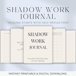 Printable Shadow Work Journal for Self-Discovery and Healing | Inner Child Healing, Emotional Growth & Affirmations | Digital Download PDF