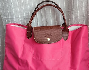 Longchamp cabas nylon pink tote bag