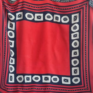 Vintage Gerry Weber red silk square scarf