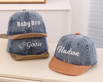 Babymütze, Bestickter Hut, Monogrammhut, personalisierter Hut, Benutzerdefinierte Hut, Kindermütze, Benutzerdefinierte Hut, Babypartygeschenk, Benutzerdefinierte Sommerhut