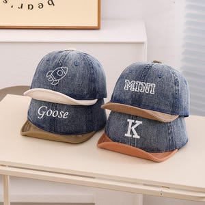 Personalized Baby Summer Matching Baseball Hat, Personalized Embroidered Kids Summer Sun Hat, Monogram Custom Summer Hat, Baby Shower Gift