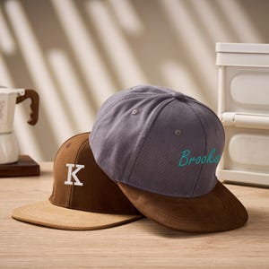 Embroidered Hat, Personalized Flat Bill, Custom Kids Youth Snapback Hat, Trucker Hat Boy, Boy Name Hat,  Christmas Gift for Boy, Hat for Kid