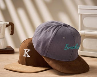 Embroidered Hat, Personalized Flat Bill, Custom Kids Youth Snapback Hat, Trucker Hat Boy, Boy Name Hat,  Christmas Gift for Boy, Hat for Kid