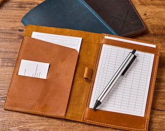 Leren golfscorekaarthouder met pennenlus, aangepaste boekomslag golfterrein, organizer golfstatistieken tracker, golftasaccessoires voor heren