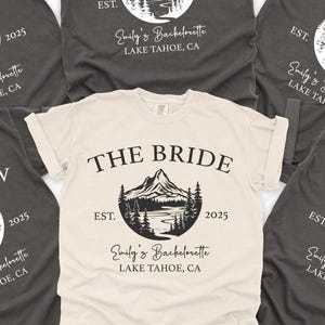 Comfort Colors®, Camp Bachelorette Shirt, Bridesmaid Party Shirt, Custom Camping Bachelorette Shirts,Camp Bachelorette, Hiking Bach Shirts