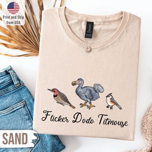 Anti Maga Bird Shirt, Flicker Dodo Titmouse Subtle FDT Shirt, Bird Nerd Shirt for Protests, F*ck Trump T-Shirt, Progressive Liberal Tee