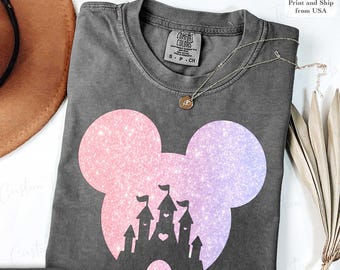 Comfort Colors® Disney Mausohren T-Shirt, Disney Schloss T-Shirt, Magic Kingdom Shirt, Disney Trip Shirt, Disney World, Disneyland Shirt