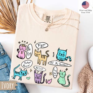 Funny Cat Anti Trump T-shirt, Comfort Colors® Anti MAGA Shirt, Resist Tee Leftist, Anti Fascism Shirt ,Cat Political Shirt,Cat Protest Shirt