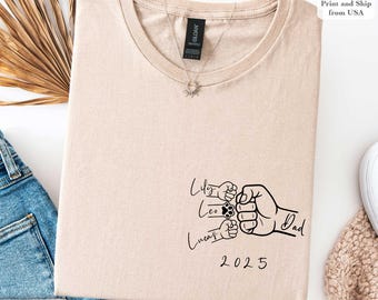 Personalized T-shirt, Father’s Day Gift, 1st Father’s Day, New Dad Gift, Team Dad, Matching Children’s Names, Choice of Colours