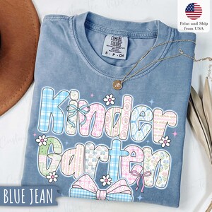 Comfort Colors® Kindergarten Shirt, Kindergarten Teacher Shirt,Kinder Crew, Kinder Garten Teacher Back to School Shirts, Pre-K Teacher