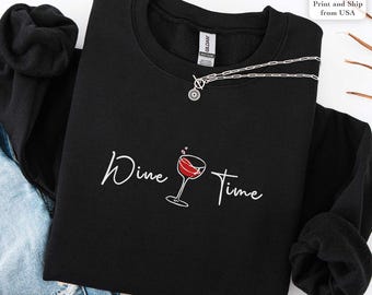 Funny Wine Sweatshirt, Wine Lover Gift for Her, Glass of Wine T-Shirt, Drinking Club Crewneck, Winery Day Outfit Idea, Trendy Woman Gift