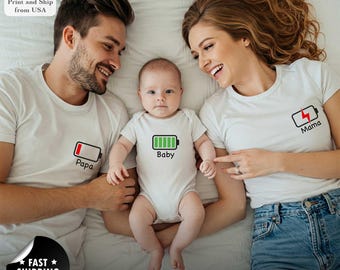 Familie-outfit moeder vader babyset_Familie T-shirt_Family Outfit_Bijpassende romper rompertje_Family Partner Look moeder baby bijpassende set
