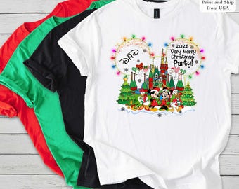 Custom Family Matching Disney Christmas Shirt, Personalized 2025 Disney Christmas Shirt, Personalized Family Disney Christmas Squad Shirt
