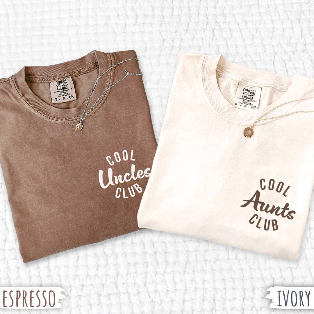 Aunt Uncle Shirt, Matching Aunt and Uncle Shirts Cool Aunts Club Shirt ...