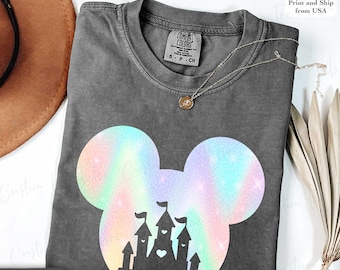 Comfort Colors® Disney Mausohren T-Shirt, Disney Schloss T-Shirt, Magic Kingdom Shirt, Disney Trip Shirt, Disney World, Disneyland Shirt