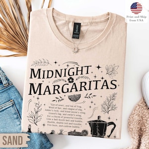 Midnight Margaritas Shirt, Tequila Shirt, Witchy Tee,Spooky T-shirt, Halloween Shirt, Drinking Gift, Practical Magic, Midnight Margarita