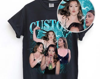 Comfort Colors, Custom Photo Bootleg Shirt, Custom Photo Shirt, Shirt with Face on it for him, Picture Tee for Couple, Personalized