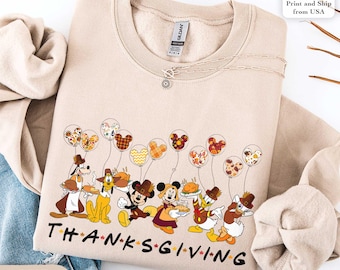 Mickey And Friends Thanksgiving Sweatshirt, Disney Thanksgiving Shirt, Happy Thanksgiving Shirt, Gift For Thanksgiving, Thankful Shirt