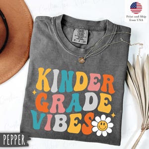Comfort Colors® Kindergarten Shirt, Kindergarten Teacher Shirt,Kinder Crew, Kinder Garten Teacher Back to School Shirts, Pre-K Teacher