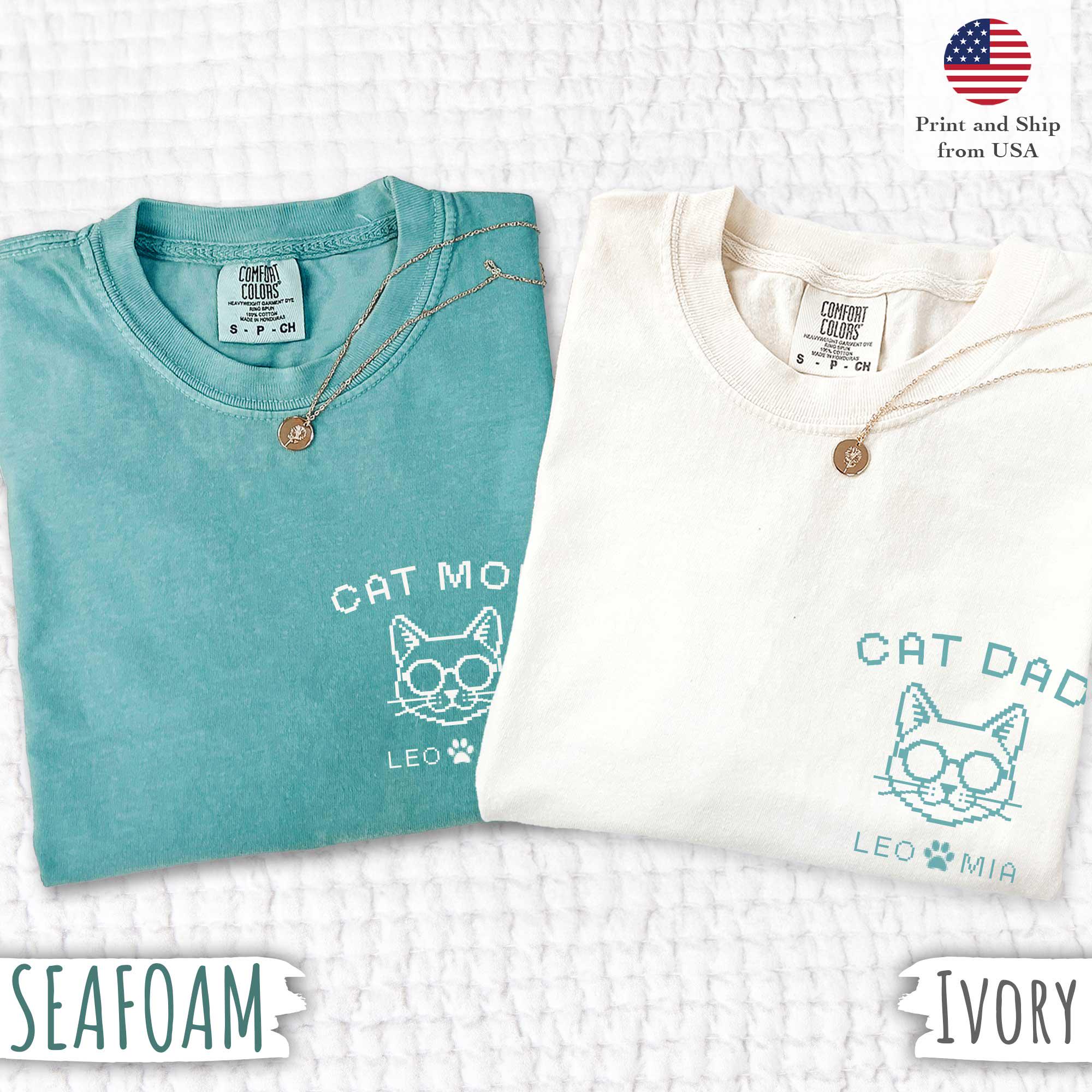 DECHINE CAT BIG SHIRT　MINT GRAY　42 DECHINE CAT BIG SHIRT MINT GRAY 42 Custom Cat Dad Shirt, Cat Mom T