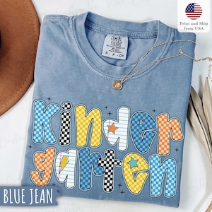 Comfort Colors® Kindergarten Shirt, Kindergarten Teacher Shirt,Kinder Crew, Kinder Garten Teacher Back to School Shirts, Pre-K Teacher