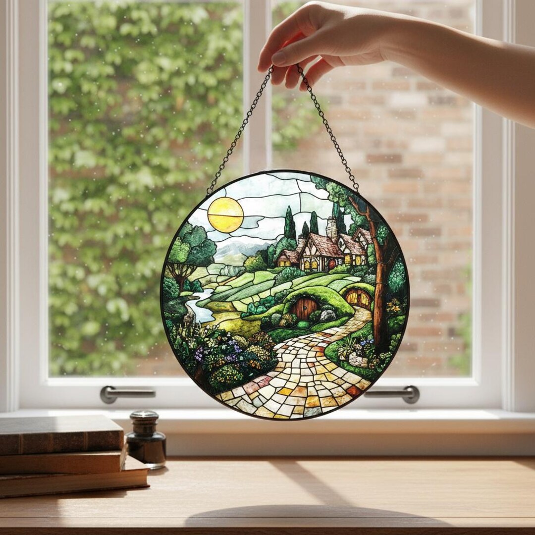 Handmade Shire Stained Glass Suncatcher, Customizable With Your Name ...