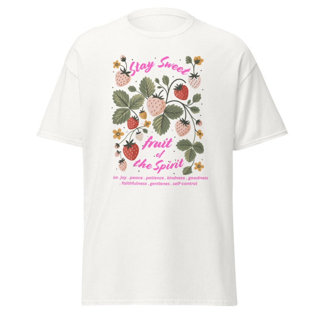 Boho Christian Strawberry Shirt Fruits of the Spirit Bible Verse Shirt ...