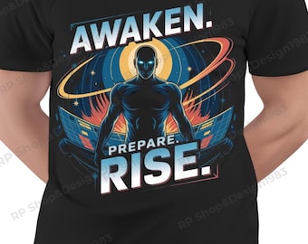 AWAKEN1 T-Shirt Design | Digital Download PNG | 4500x5400 | Be Aware, The World Is Changing