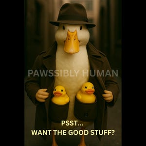 Funny Duck Wall Art - Quirky Animal Print, Rubber Duck Gift, Undercover Duck Poster