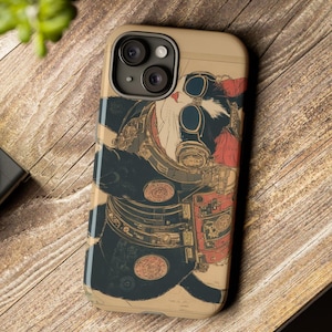 Japanese Print Cat Tough Case for Cat Lovers, Cover,  iPhone 14, 15, 16 Pro Max,Gift for him,Gift for Her