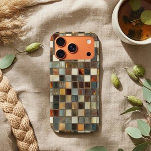 Boho Mosaic Tile iPhone Magsafe-skal: Elegant färgglad glaskakeldesign, robust skyddande skal för iPhone 17/16/15/14/13/Pro/Pro Max