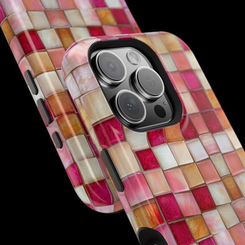 Boho Mosaic Tile iPhone Magsafe Case: Elegant Colorful Glass-Tile Design ,Tough Protective Cover for iPhone 17 /16 /15 /14 /13 /Pro /Pro Max image 12