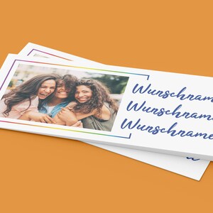 Einladungskarten zur Poly Feier Fotorahmen 20 Stück (für queere Paare & Throuples)
