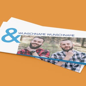 Einladungskarten zur Homo Feier mit Foto 20 Stück (für queere Paare & Throuples)