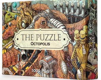Octopolis 1000 Piece Jigsaw Puzzle for Adults - Challenging and Difficult Puzzle with Stunning Octopus Theme - Brain-Teasing Gift