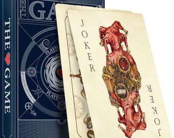 HUNGRY MINDS The Game Playing Cards Themed - Deck of 54 Professional Poker Cards - Collectible Standard Deck - Vintage Card Game