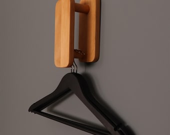 Wall Mounted Wooden Coat Hanger for Coats and Shirts