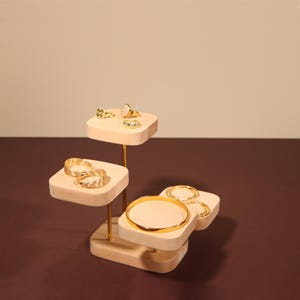 MILENAMAX Jewelry Display Riser, Earring Display Holder, Jewelry Riser, jewelry display stand, wooden jewelry display stand,