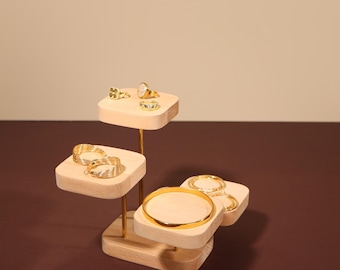 Brass Jewelry Riser for Rings, Earrings and Bracelets, Jewelry Display Stand