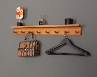 Entryway shelf, Coat hanger, Coat hooks, Floating shelf, Hat rack, Entryway,  Nursery wall shelf, Shelves for nursery