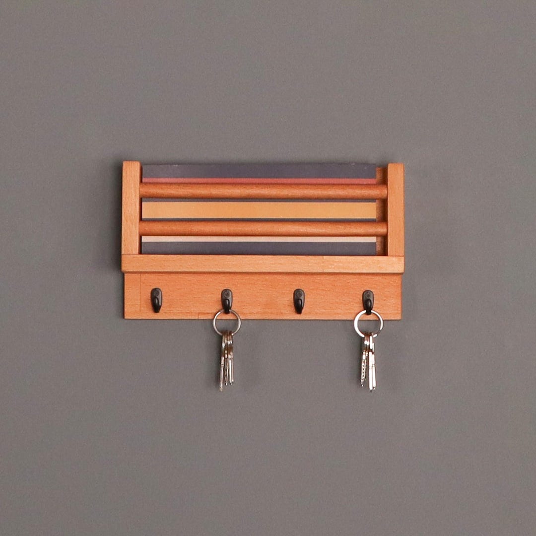 Portachiavi personalizzato con mensola e cassetta postale / Ganci portachiavi personalizzati, organizer portachiavi da parete, regalo di inaugurazione della casa, regalo per agente immobiliare - Italia