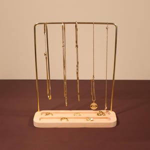 ARYA Gold Jewelry Display, Necklace Stand, Earring Holder, Ring Plate Store