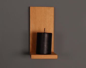 Portacandele da parete in legno: decorazione da parete in stile fattoria