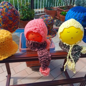 Uncinetto Cappellini da bambini Cotone Lana